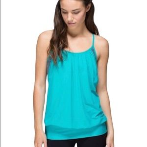 Lululemon Blue Turquoise No Limits Racerback Tank Top/Cami Size 6